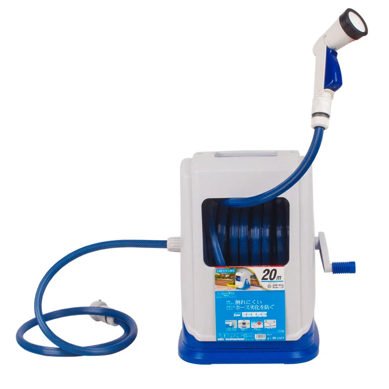 Вращающаяся на 360 ° катушка для садового шланга 20 м настенная тележка