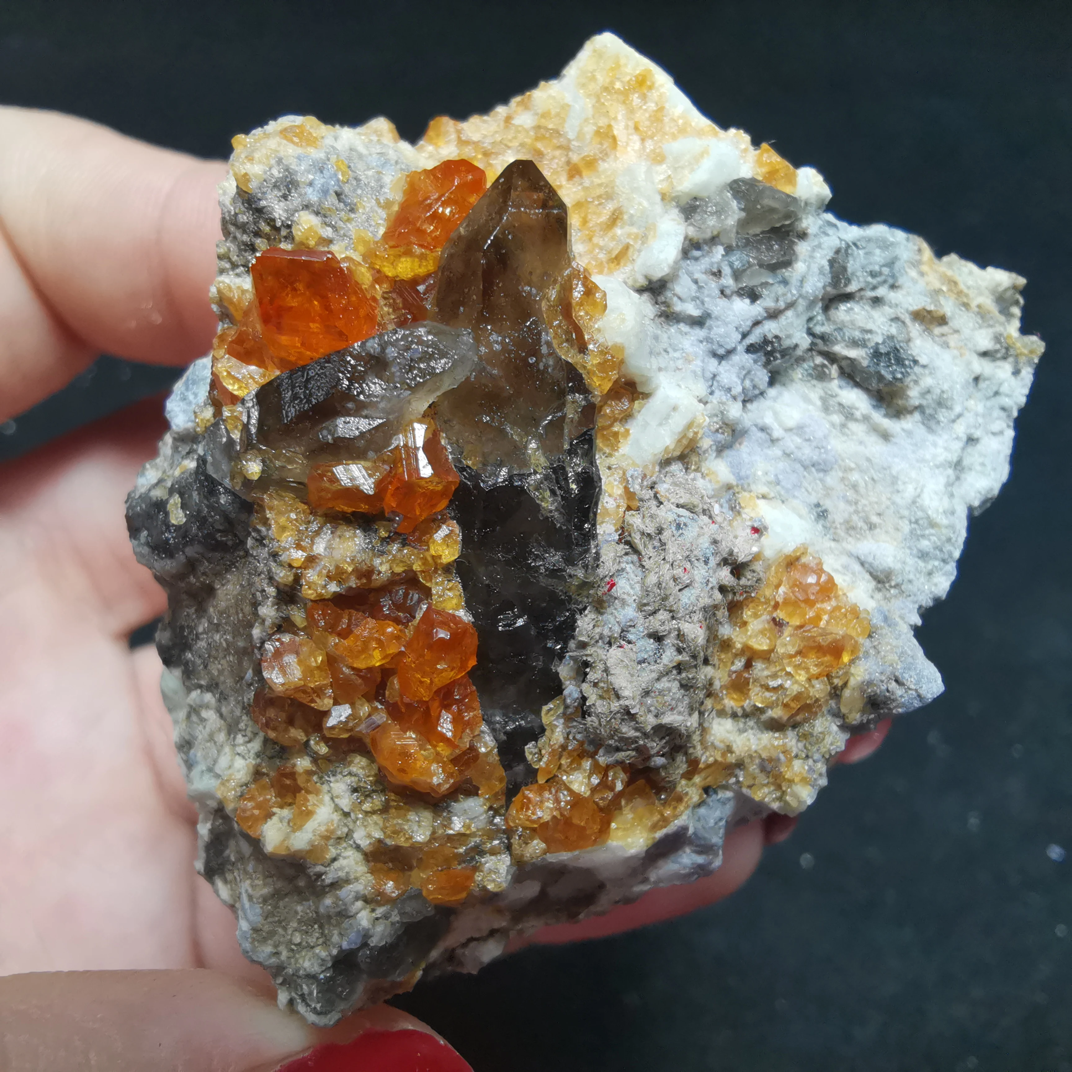 

91.5g100% natural garnet and crystal symbiotic mineral specimen CRYSTAL HEALING CRYSTAL QUARTZ GEM