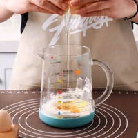 2021 glass measuring cup home baking tool microwave oven safe 1000ml high quality kitchen clear measuring cup milk tumbler