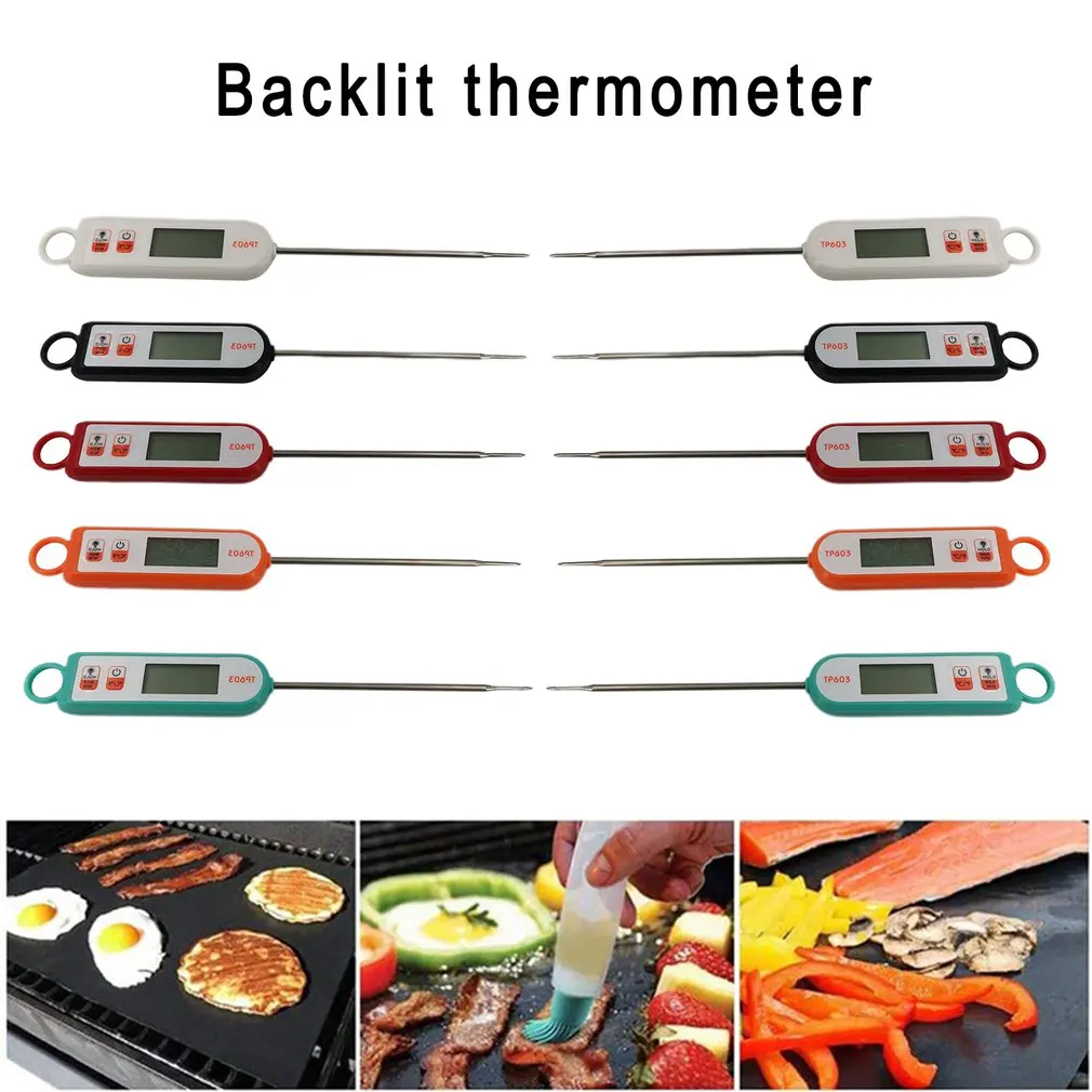 

Kitchen Digital Display Probe Thermometer Digital Cooking Food Meat Speed Reading With Backlight Thermometer