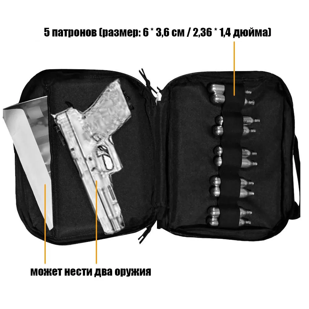1" тактический нейлон пистолет Carry Bag Портативный Военное Дело пистолет чехол мягкий прочный Пистолет Журнал Чехол