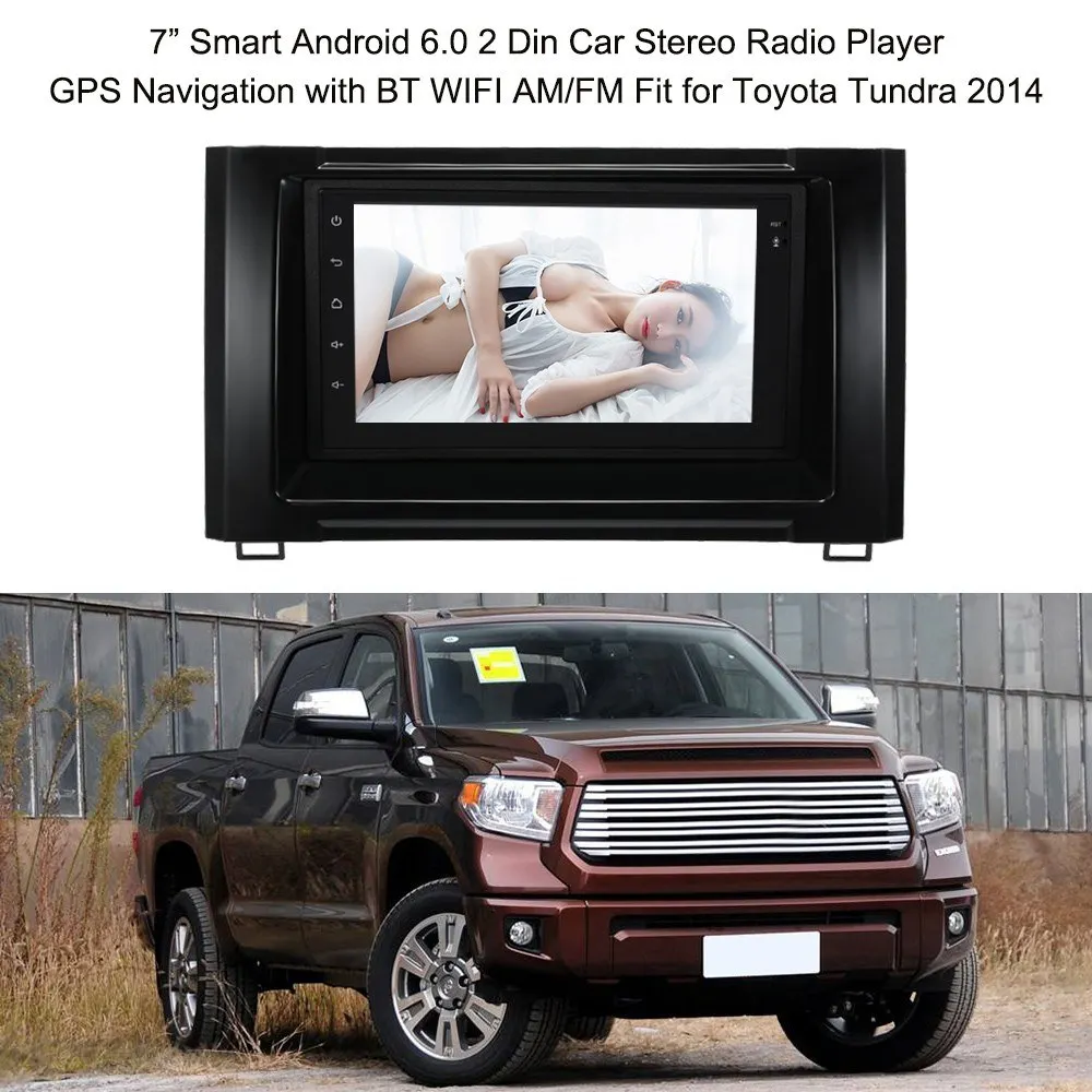 2Din HD сенсорный экран Android IOS стерео MP5 плеер радио USB для тундры портативное Cd часы