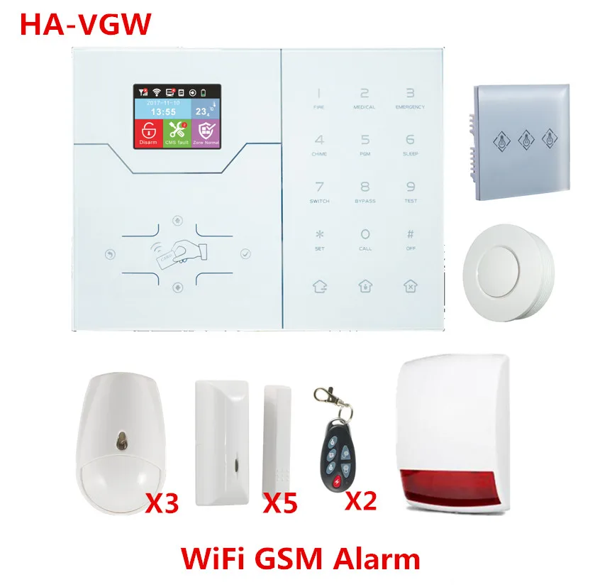 Самая передовая система сигнализации Wifi GSM GPRS умная Hom встроенный датчик