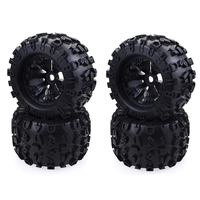 

17mm HEX WHEEL & 170mm Wheels Tires for Redcat Rovan HPI Savage XL MOUNTED GT FLUX HSP ZD Racing 1/8 Monster Truck,4Pcs