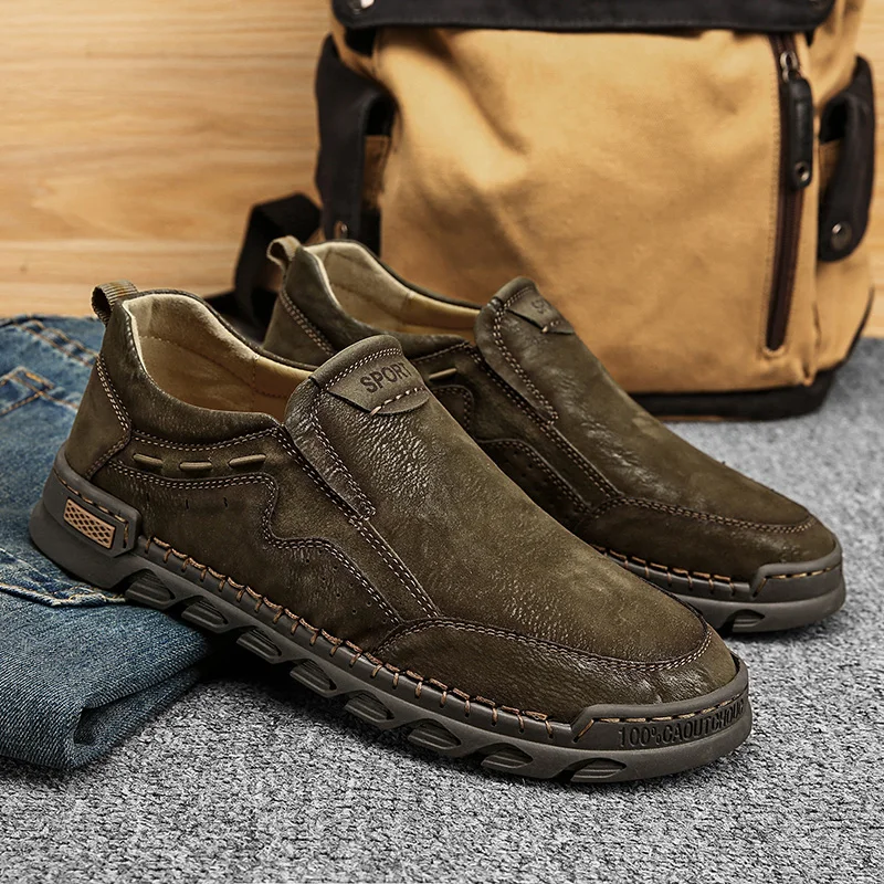 

Flat Loafers Men Outdoor Sport Sneakers Male Office Dress Daily Shoes for Walking Driving Footwear Microfiber Mens Casual Shoes