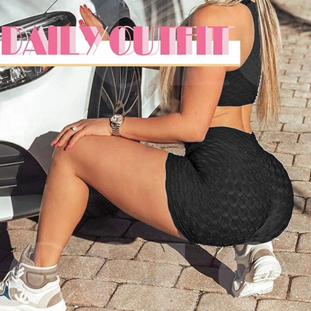 Шорты KIWI RATA с рюшами для женщин шорты пуш ап эффектом спортзала йоги бега фитнеса