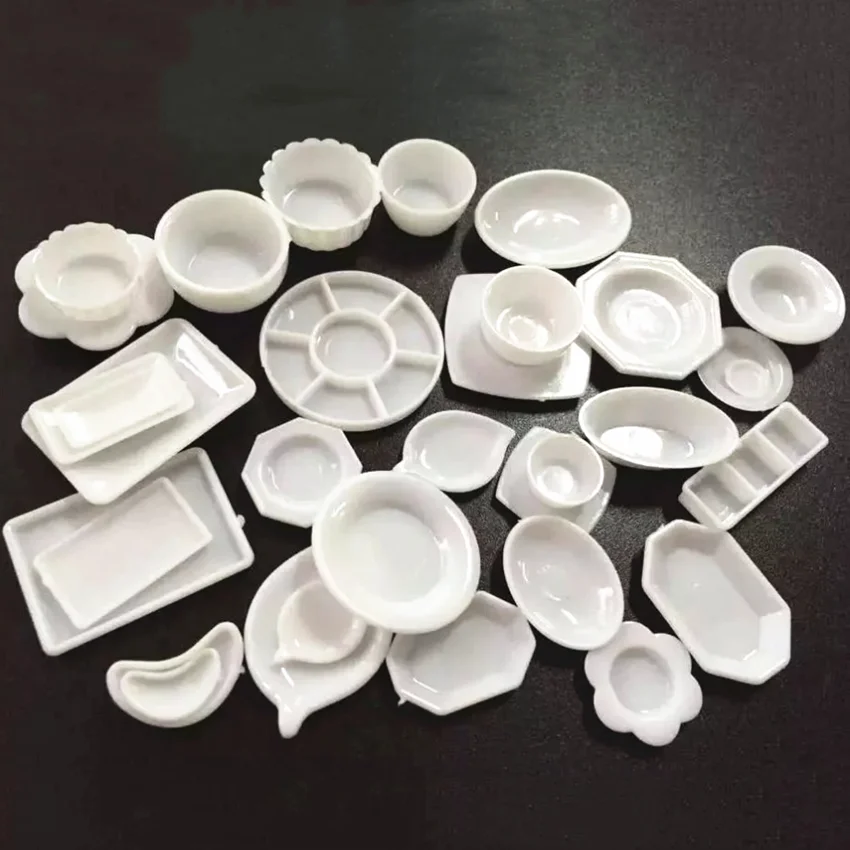 33 шт. кукла аксессуары для кухни Акриловые Мини миниатюрные столовые приборы
