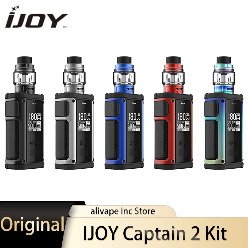 IJOY Captain 2 комплект с V Sub-Ohm баком 5 мл X3 катушки двойной 18650 батареи 180 Вт TC коробка Mod