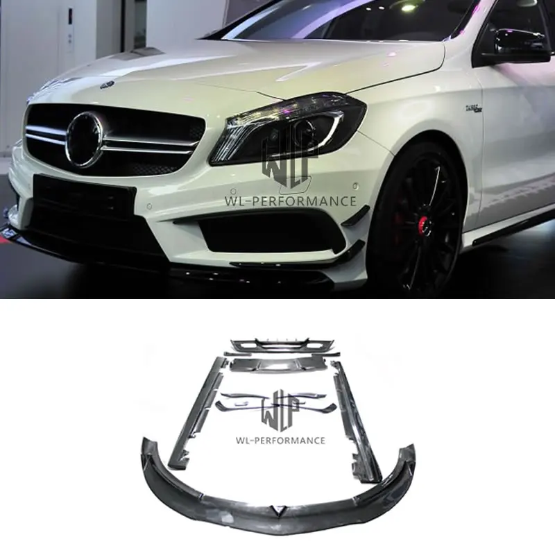 W176 высококачественный комплект корпуса из углеродного волокна для Mercedes Benz A Class