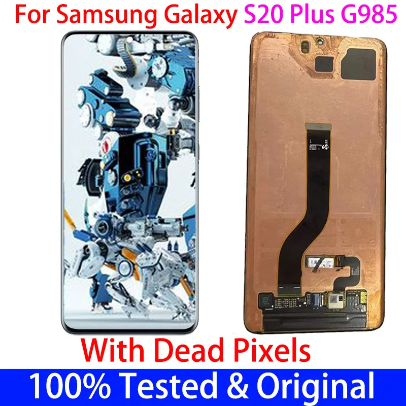 

6,7 "Оригинальный Для Samsung Galaxy S20 Plus Lcd S20Plus G985 G985F дисплей + сенсорный экран дигитайзер в сборе Замена Рамки Dot