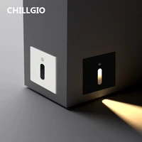 chillgio led stair light step sensor outdoor waterproof aluminum floor lamp indoor modern recessed in night corner wall lighting