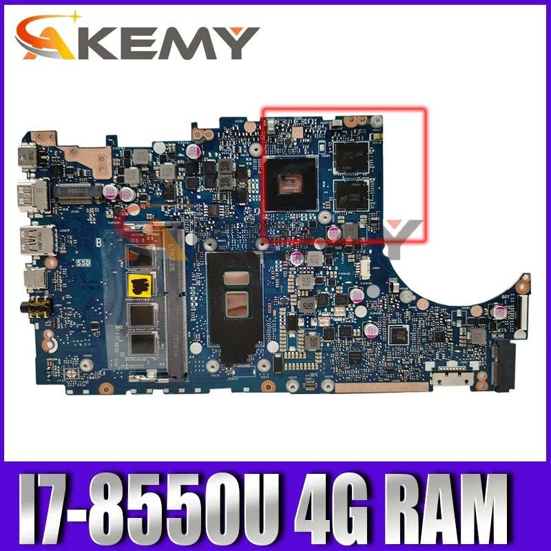 

Akemy TP410UAR материнская плата для ноутбука ASUS VivoBook Flip 14 TP410UAR TP401UA TP410UR всеобщая плата I7-8550U 4G Оперативная память 90NB0FS0-R01E00