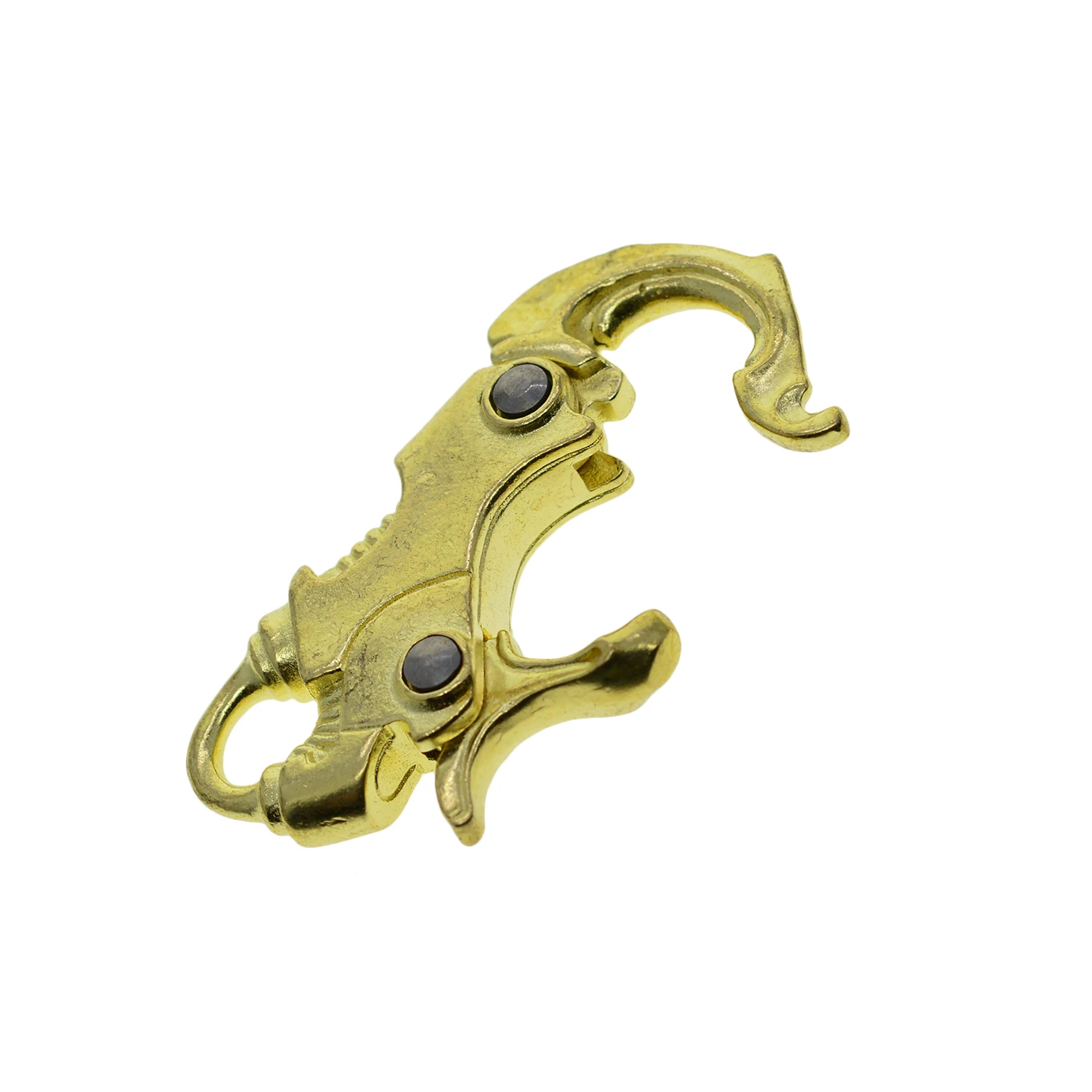 Латунный шведский морской карабин с защелкой быстросъемный для кожаного ремесла