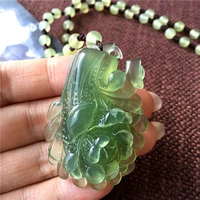 natural 7a xiuyu jade hand carved happy lucky chinese cabbage green jade pendant jade necklace men women pendants jade jewelry