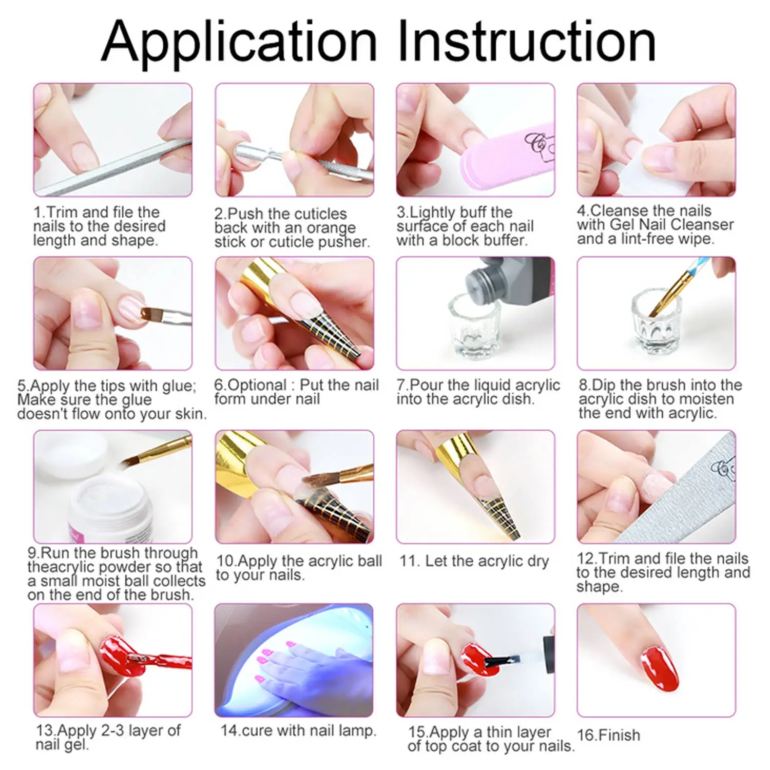 Полный набор принадлежностей для дизайна ногтей инструментов с блестками Стразы