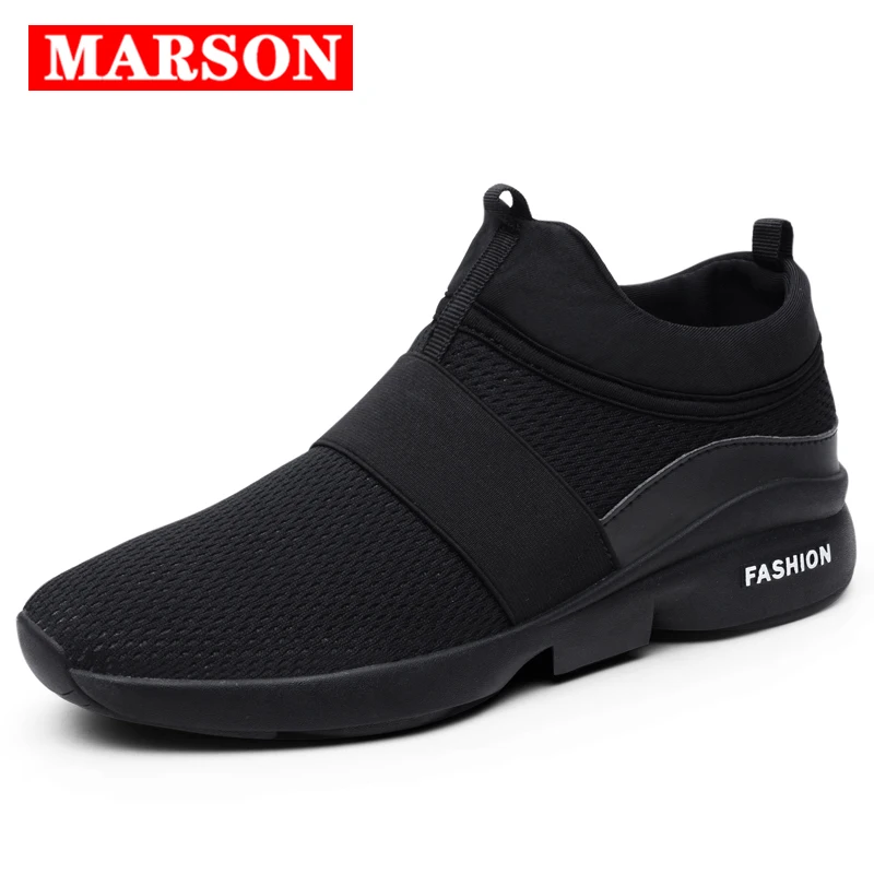 

MARSON Men's Casual Flats Shoes Men Breathable Sneakers Men Air Cushion Mesh Sports Shoes Trend Trainers Men Footwear Plus Size