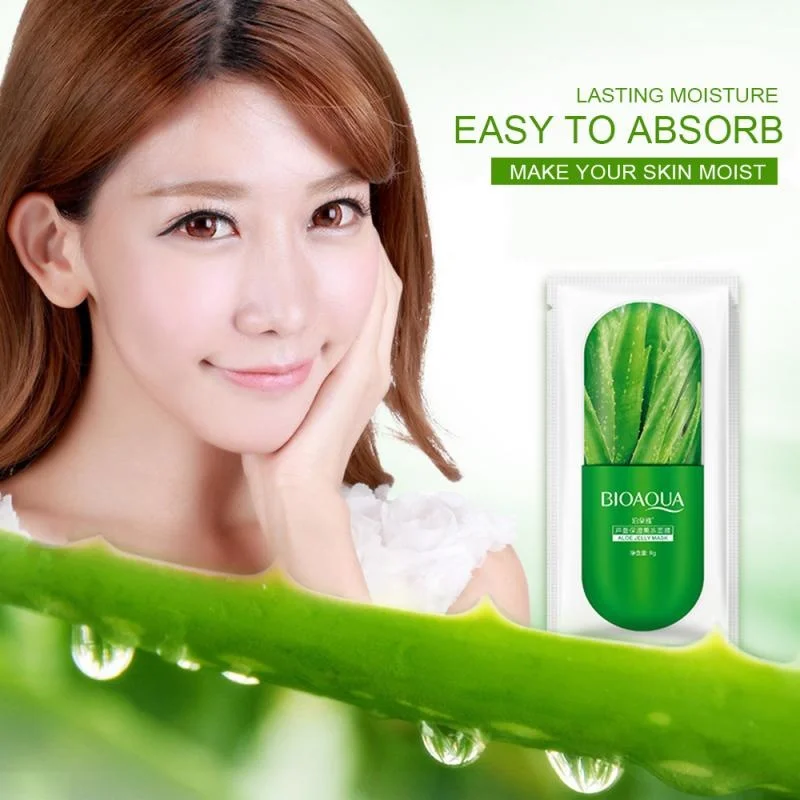 

1Pcs Moisturizing Aloe Blueberry Cherry Jelly Mask Face Wrapped Masks Oil Control Smooth Tender Replenishment Skin Care