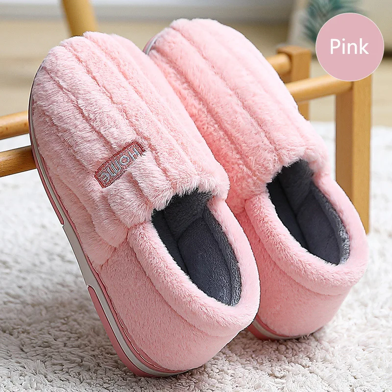 

Зимние тапочки LLUUMIU, женские домашние теплые плюшевые Нескользящие зимние тапочки унисекс, мягкая искусственная кожа для женщин, домашняя о...