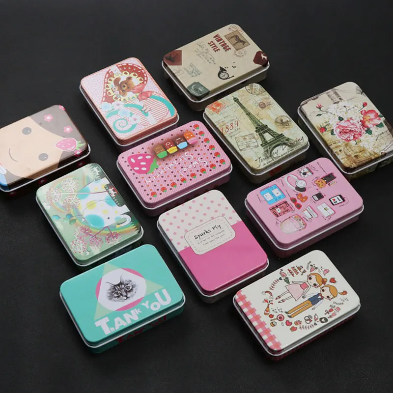 

Mini tin box sealed jar packing boxes jewelry, candy box small storage boxes cans coin earrings, headphones gift box