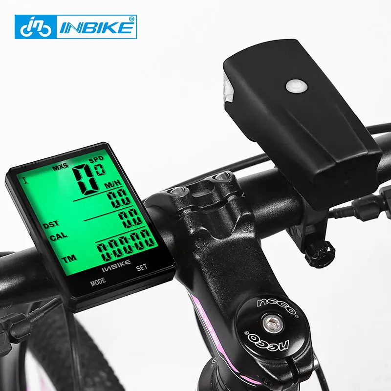 Велосипедный компьютер INBIKE 2 8 дюйма беспроводной комплект фасветильник