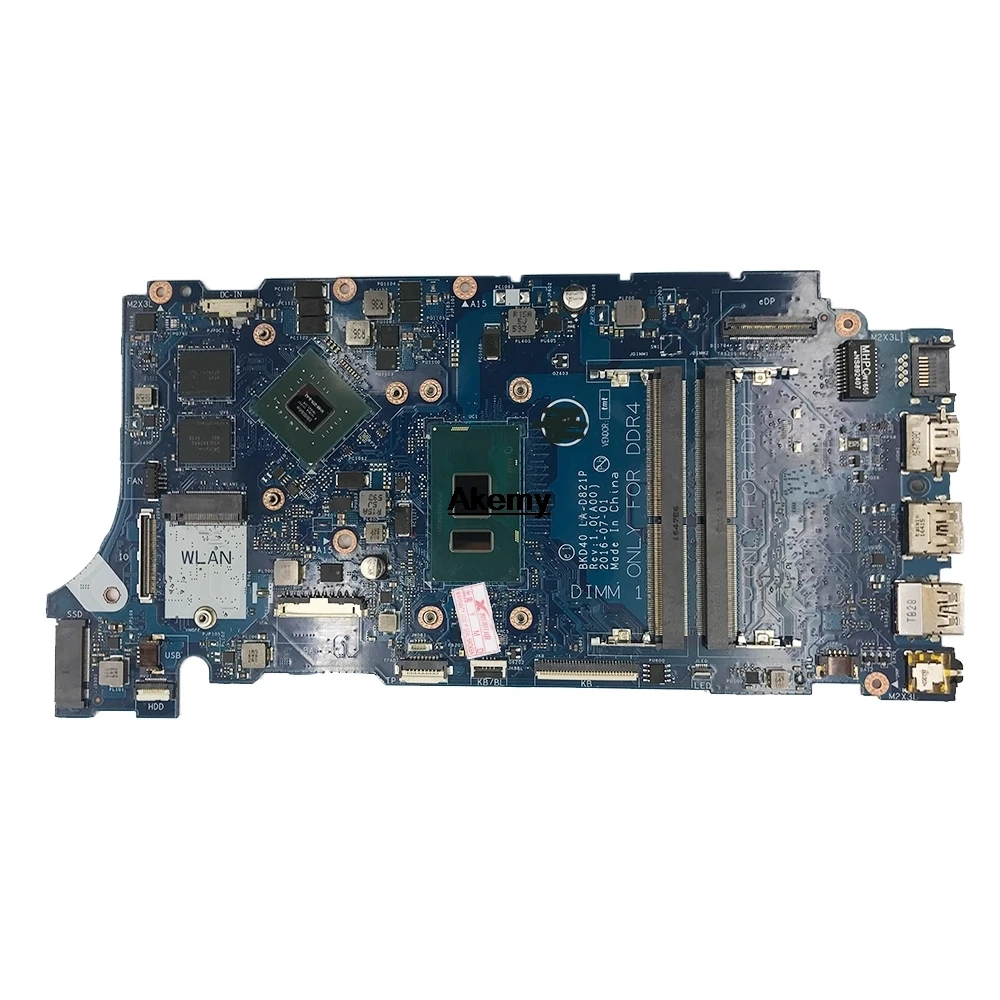 Akemy для Dell Inspiron 7460 7560 материнская плата ноутбука i5-7200U CPU BKD40 LA-D821P 100%