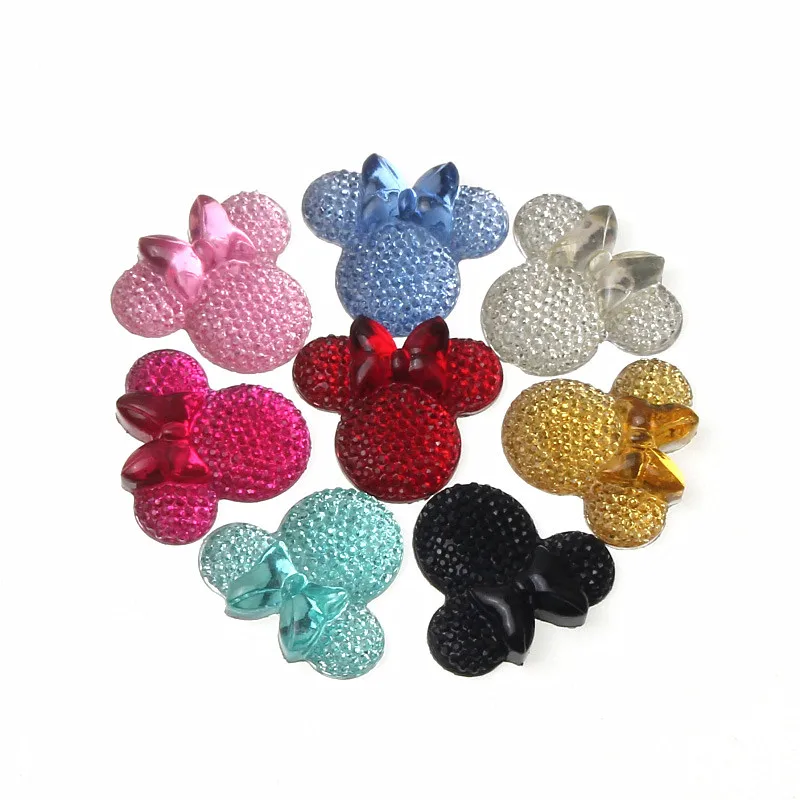 20 шт Минни смолы Flatback Кабошон Скрапбукинг Diy украшения для телефона ремесло каваи украшения из смолы аксессуары 26x28мм