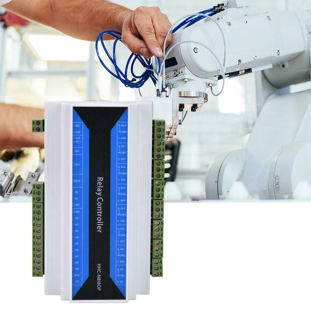

NEW Remote Control Network Repeater TCP Relay Module 8 Channel Ethernet To RS485 Network Relay Switch Transparent Transmission