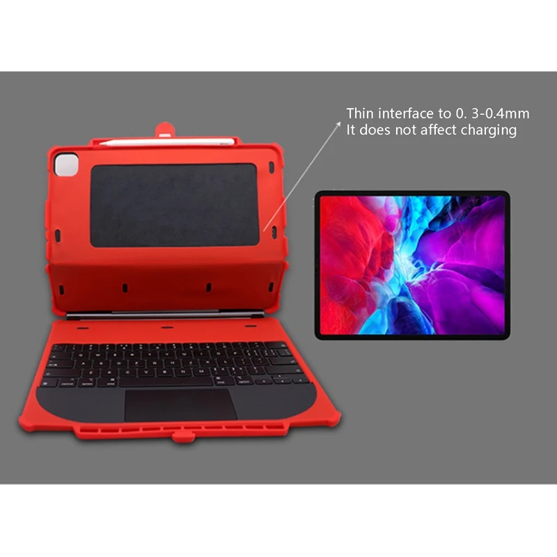 

Suitable for iPad Pro 12.9 Inch Tablet Case, Screen Protector and Lightweight Silicone Case