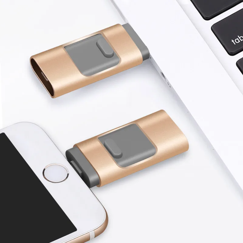 Флэш-накопитель USB для iPhone X / 8/7/7 Plus / 6 / 6s / 5 / SE / ipad OTG Pen Drive HD Picture Stick 16 ГБ 32 ГБ 64 ГБ 128 ГБ Плюс DIY ЛОГОТИП и DJ Music Pendrive USB 3.0 и Dropshipping
