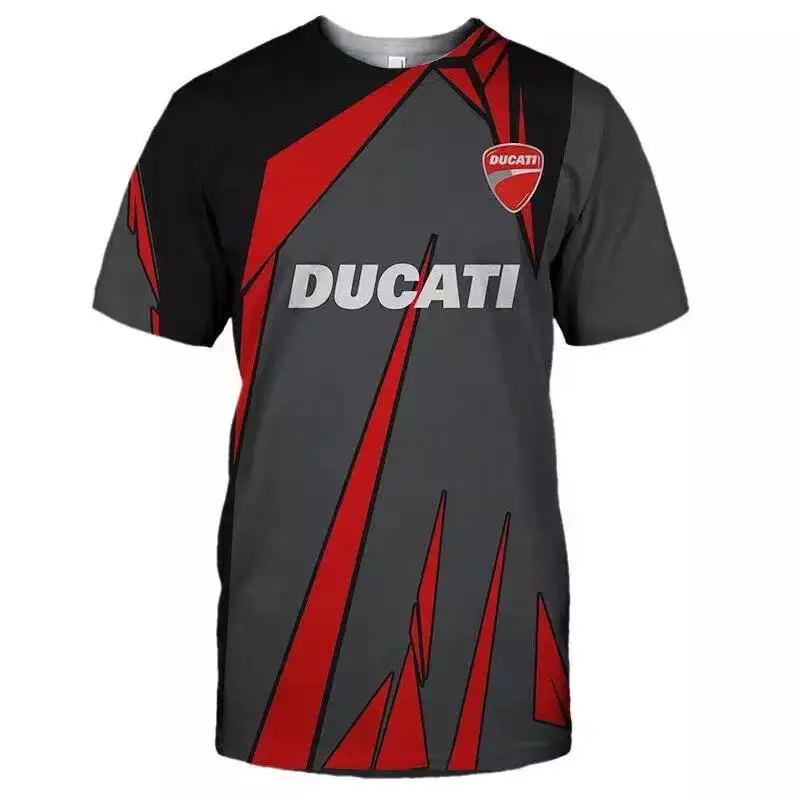 

Ducati Men's T-shirt Round Neck Sweatshirt Summer Short-sleeved Quick-drying Sportswear Oversized Top Harajuku Streetwear