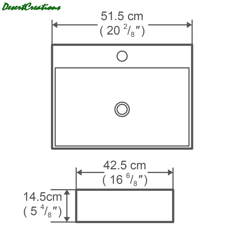 

Ceramic Rectangular Vessel Sink Above Counter White Bathroom Vanity sink Bathroom Sink Art Basin