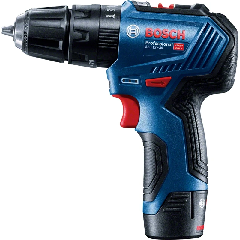 Ударная дрель-шуруповерт BOSCH GSB 12V-30 2Ач с двумя аккумуляторами (06019g9120) |