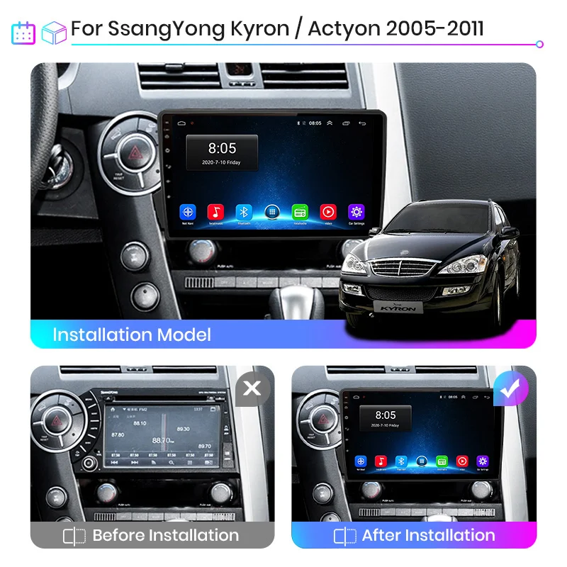 Junsun V1pro Беспроводной CarPlay автомагнитола Android Auto Аудио для авто мультимедиа