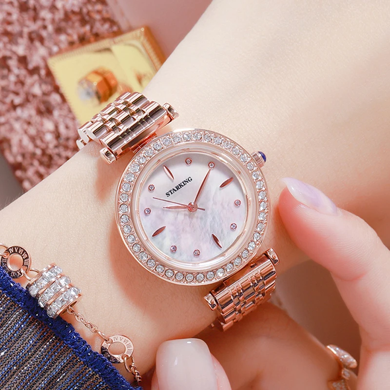 

STARKING роскошные женские часы повседневные водонепроницаемые женские часы модные часы 2021 золотые кварцевые Mulheres Relógios Digitais