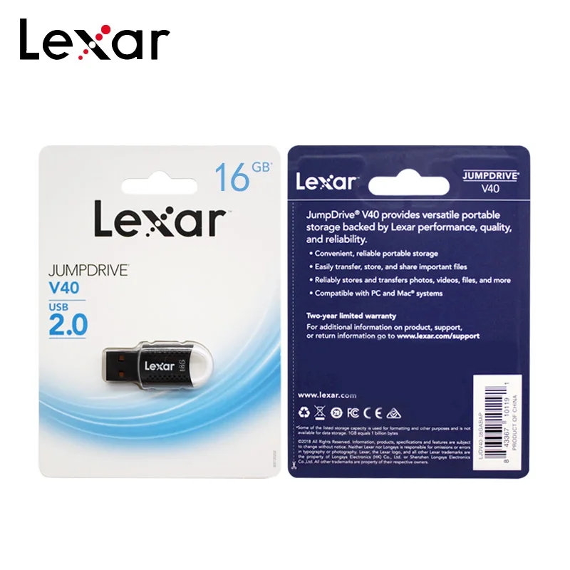 Флешка Lexar V40 32 ГБ 16 100% оригинал ГБ|USB флэш-накопители| |