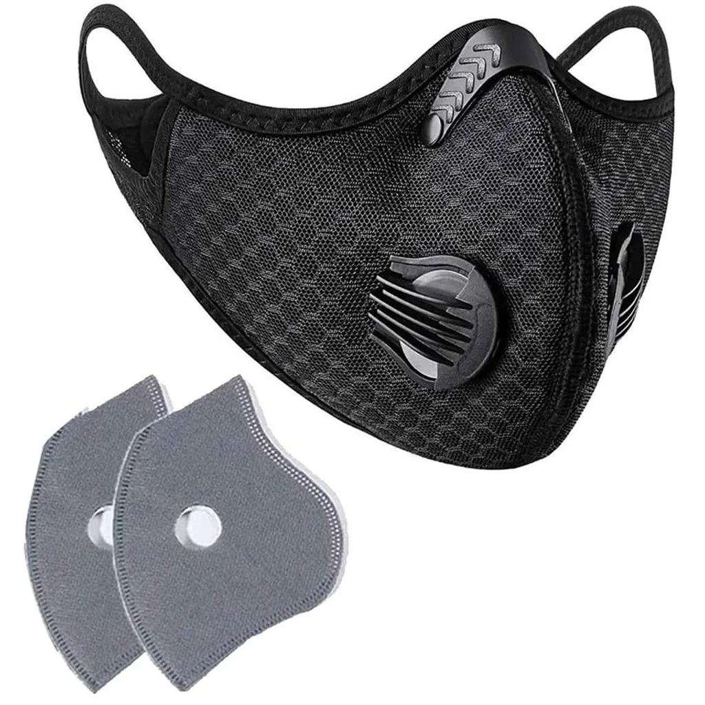 1 шт. велосипедная маска для лица с фильтром 2 унисекс Пылезащитная наружная