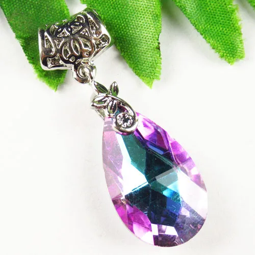 Огранкой украшенные разноцветными кристаллами Слеза & с большими отверстиями