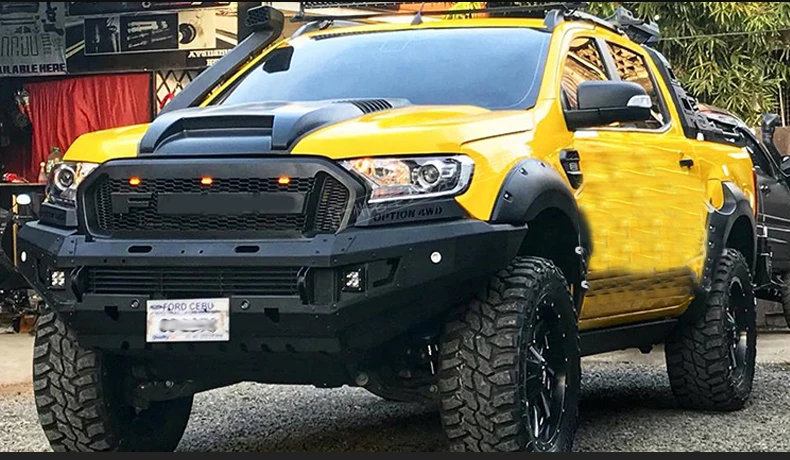 Черный ковш для капота из АБС пластика Ford Ranger T7 Wildtrak Everest ручной работы 2016 2017 2018