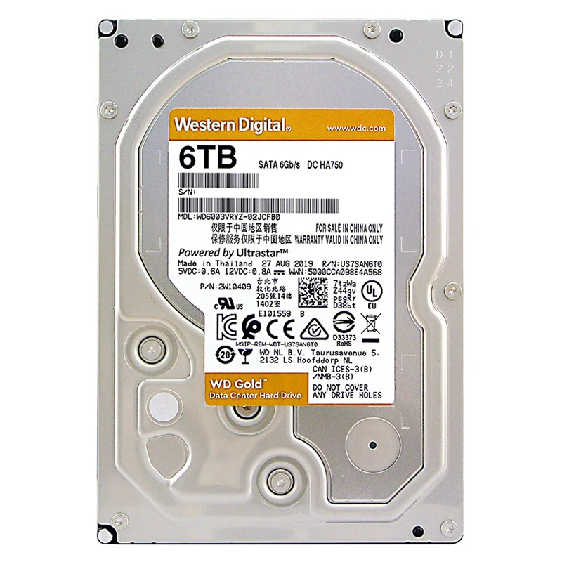 Внутренний жесткий диск WD Western Digital 2 ТБ Sata 3 5 дюйма 4 6/8/10/14 |