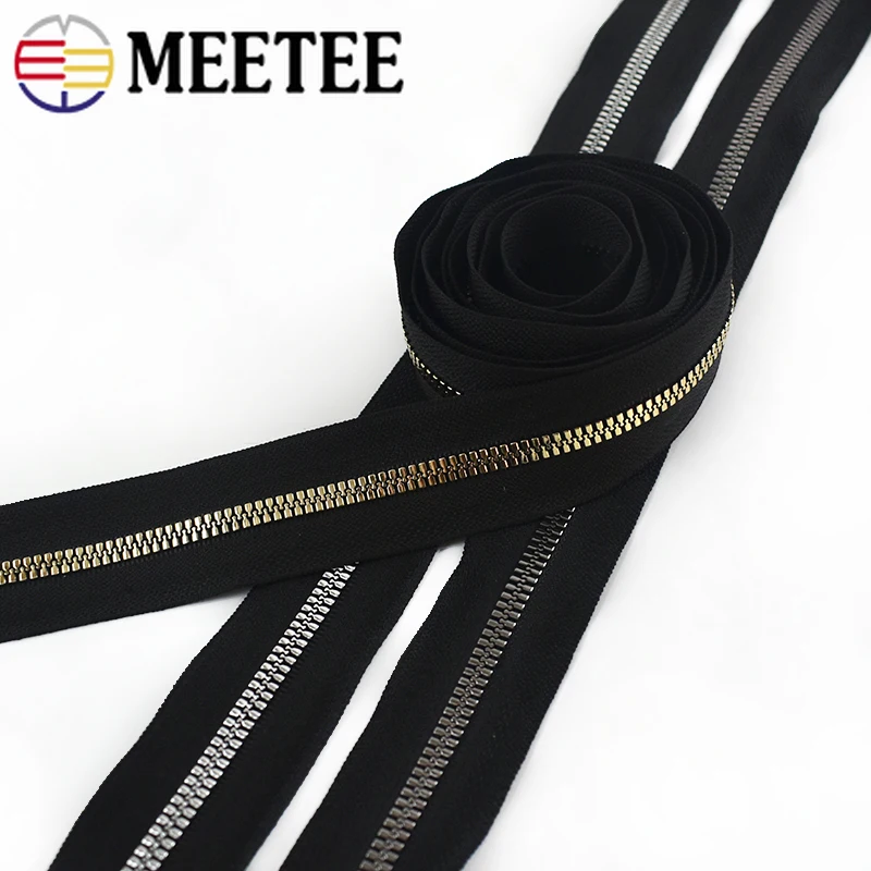3 ярдов Meetee 5 # резиновая молния имитация медных зубов открытый конец