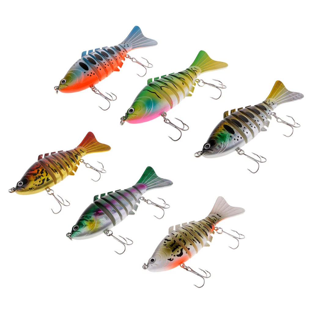 

3D Lifelike Eyes Plastic Sinking Fishing Lure 7-Section Crankbait Artificial Fish Hard Baits Fishing Baits for Fisherman