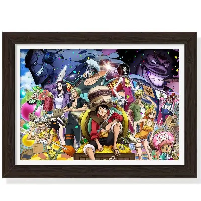 

Anime One Piece Decorative Paintings Super High Quality Picture Frame Hand Cut Three-dimensional Picture Christmas Gifts