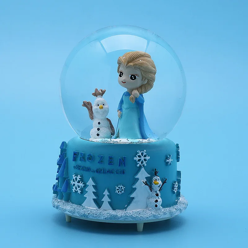 Музыкальная шкатулка с голубым хрусталем снежный шар музыкальная светильник