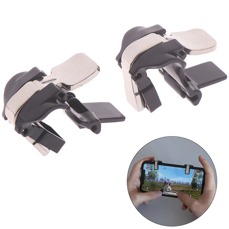 New 1 pair Black mobile phone gaming trigger fire button for l1r1 shooter controller | Mobile Phone Keypads