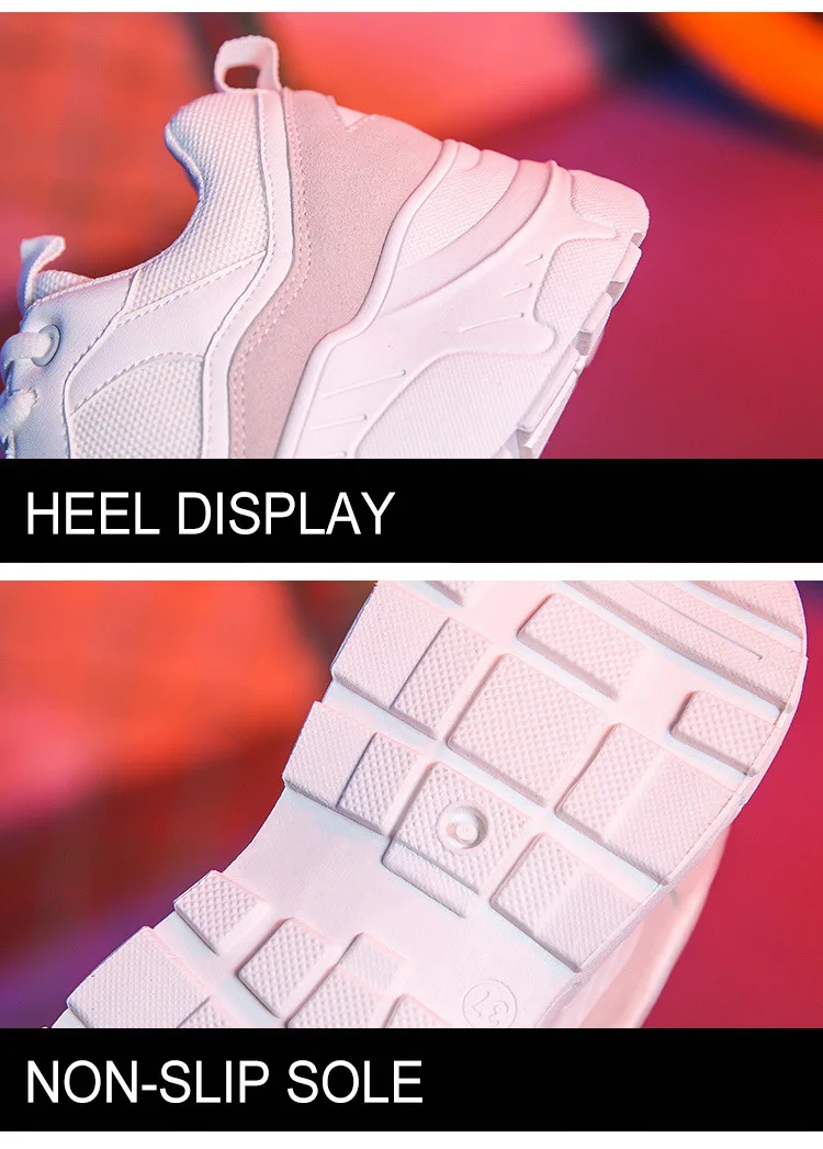 Новинка года; модные теннисные кроссовки на платформе; tenis feminino Dad; обувь из дышащего сетчатого материала; женская повседневная обувь; женские кроссовки; большой размер 43