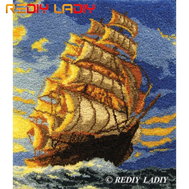 Наборы крючков с защелкой Сделайте свой собственный ковер парусник пейзаж