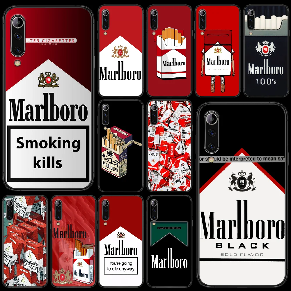 

Cigarette Marlboros Smoke Phone Case For XIAOMI MI 8 9 SE Note 10 T Lite Pro Max 2 POCO X A 3 black Cover Pretty Waterproof