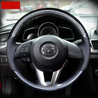 suitable for mazda 3 6 cx3 cx4 cx5 cx8 angkesaila atez carbon fiber hand stitched steering wheel cover