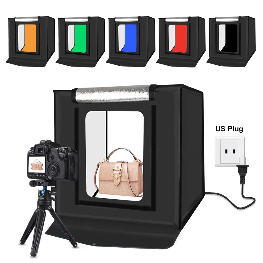 PULUZ 40*40 см 16inc. мини-фотостудия, коробка-светильник, софтбокс для фотосъемки, светодиодное освещение для фото, студийная съемка, палатка, коробка, комплект, светильник, коробка