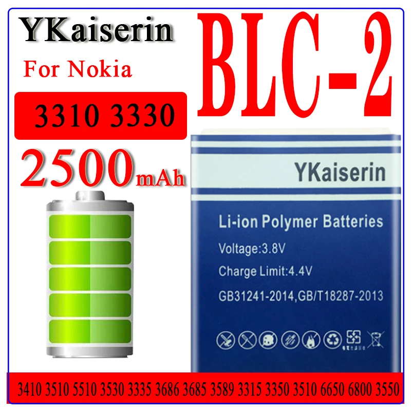 BLC 2 BLB BLD 3 BL 5B Батарея для Nokia 3310 3330 3315 3350 6650 3550 3410 3510 5510 3230 5070 5140 3610 6500 2100 | Отзывы и видеообзор